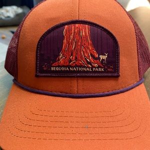 Mens Sendero Provisions Sequoia National Park Orange Trucker Hat